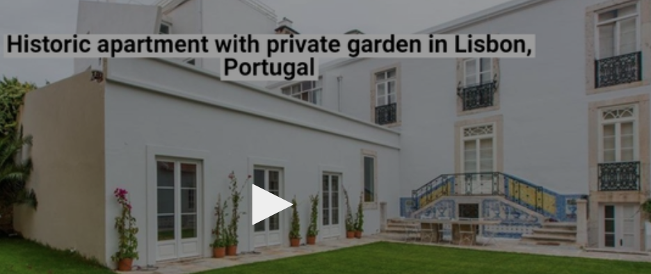 Historic apartment with private garden in Lisbon, Portugal
